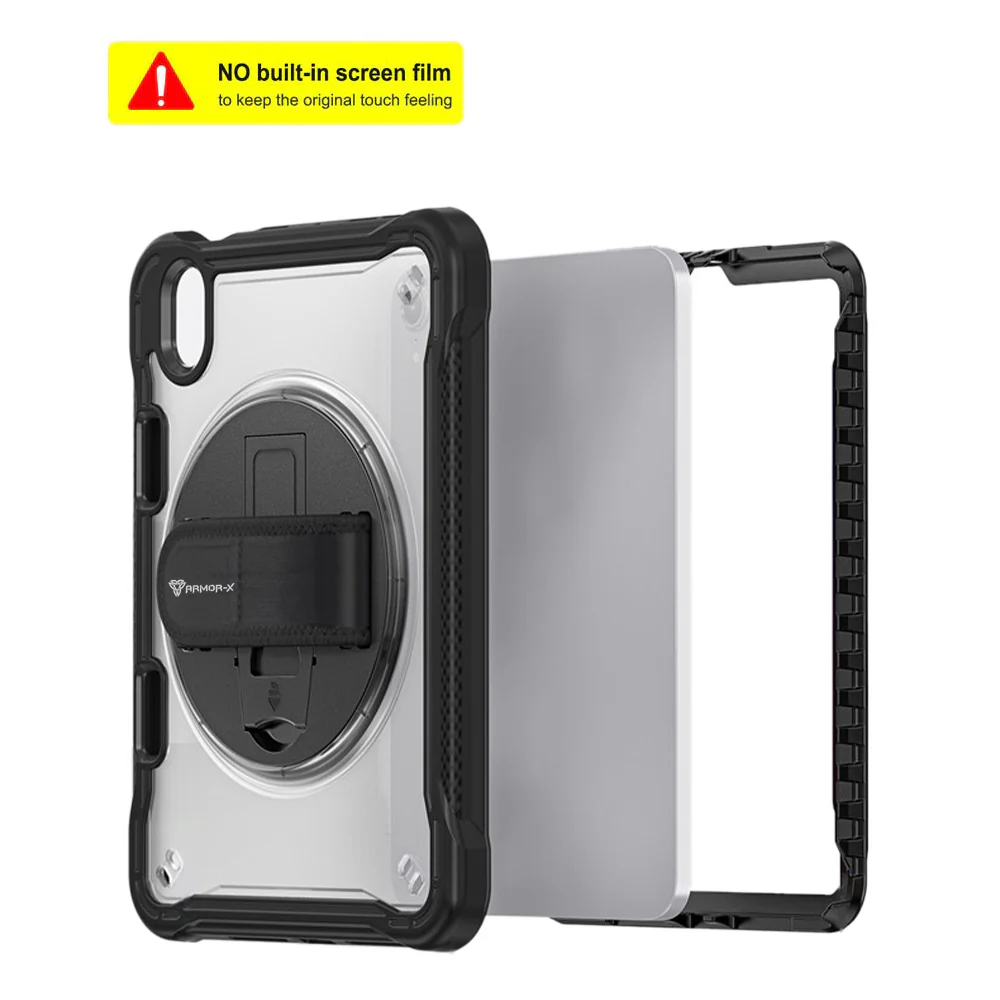 HLN-iPad-M6 | iPad mini 6 | 2 Layers Protective Rugged Case with Hand Strap and Kick-stand - Image 8