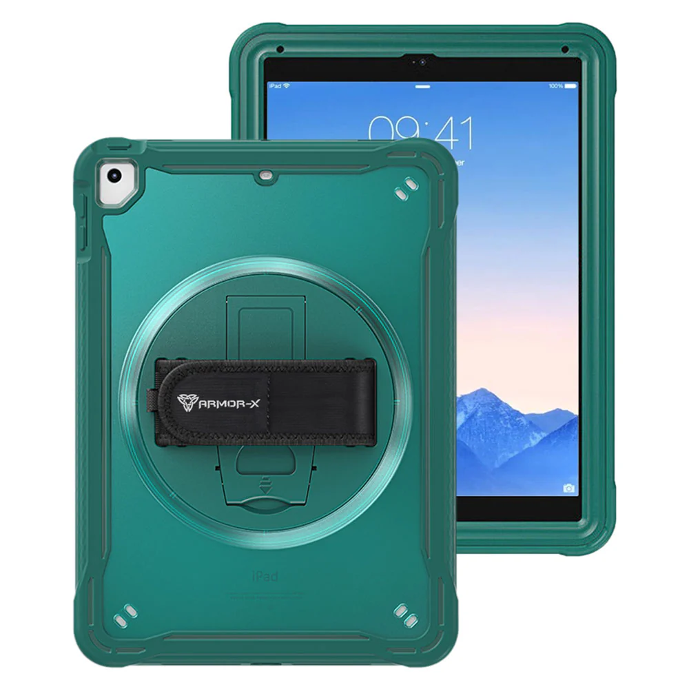 HLN-iPad-N2 | iPad Air 2 | 2 Layers Protective Rugged Case with Hand Strap and Kick-stand - Image 12