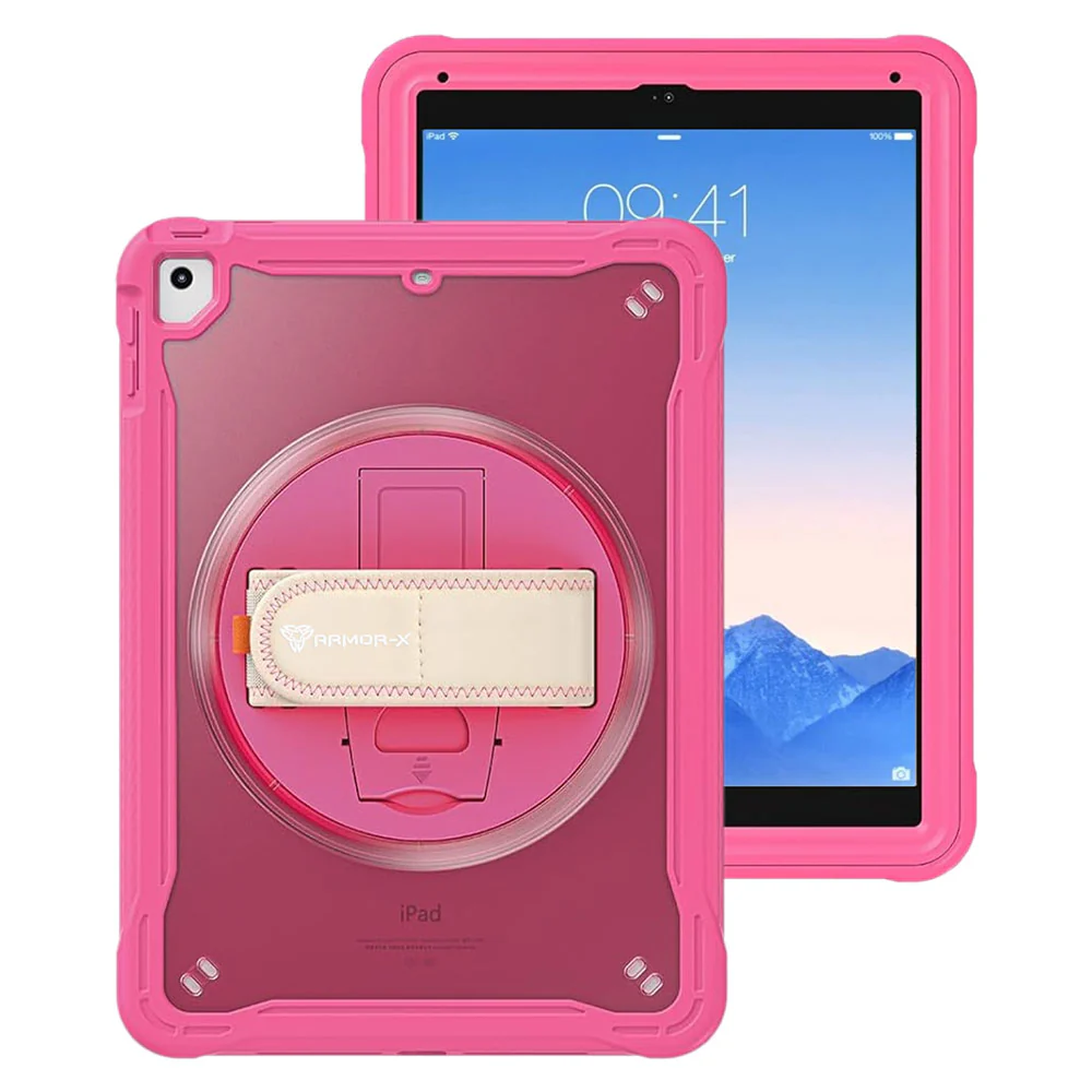 HLN-iPad-N2 | iPad Air 2 | 2 Layers Protective Rugged Case with Hand Strap and Kick-stand - Image 14