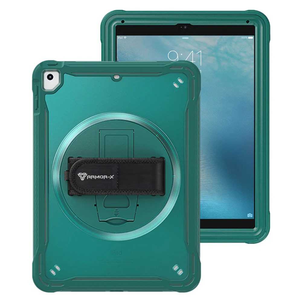 HLN-iPad-N2 | iPad Pro 9.7 2016 | 2 Layers Protective Rugged Case with Hand Strap and Kick-stand - Image 12
