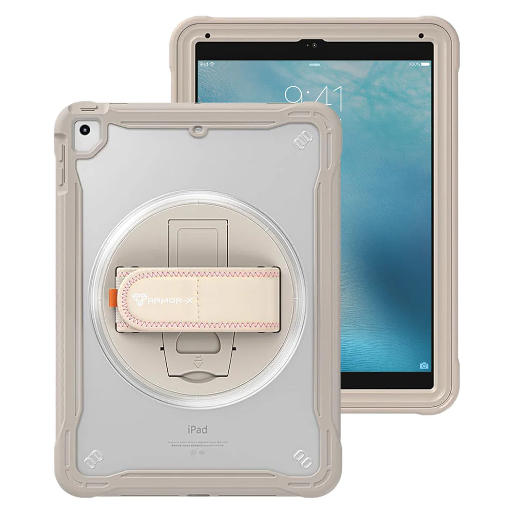 HLN-iPad-N2 | iPad Pro 9.7 2016 | 2 Layers Protective Rugged Case with Hand Strap and Kick-stand - Image 13