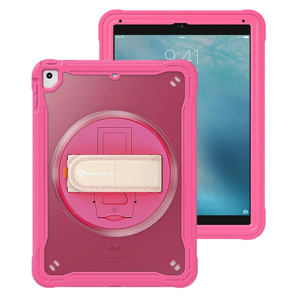 HLN-iPad-N2 | iPad Pro 9.7 2016 | 2 Layers Protective Rugged Case with Hand Strap and Kick-stand - Image 14