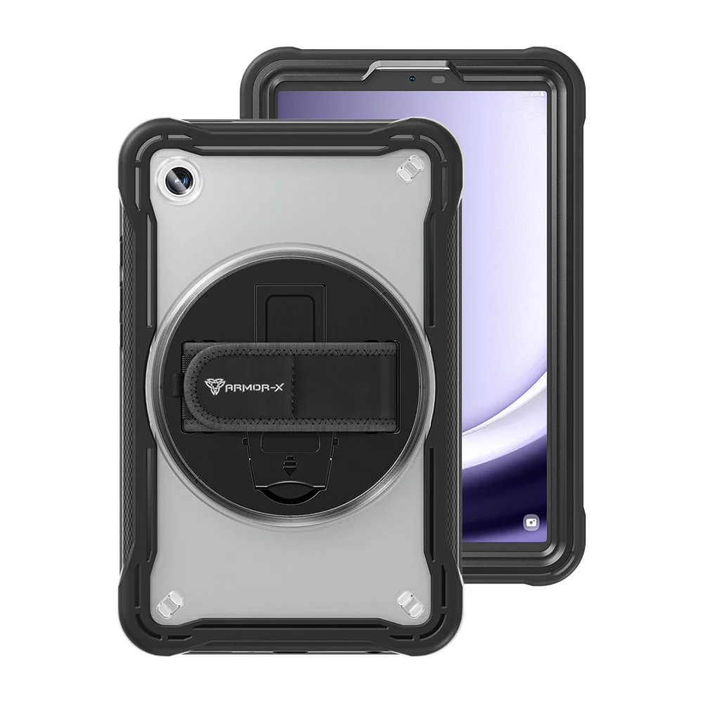 HLN-SS-X110 | Samsung Galaxy Tab A9 ( 8.7" ) SM-X110 / SM-X115 | 2 Layers Protective Rugged Case with Hand Strap and Kick-stand - Image 11
