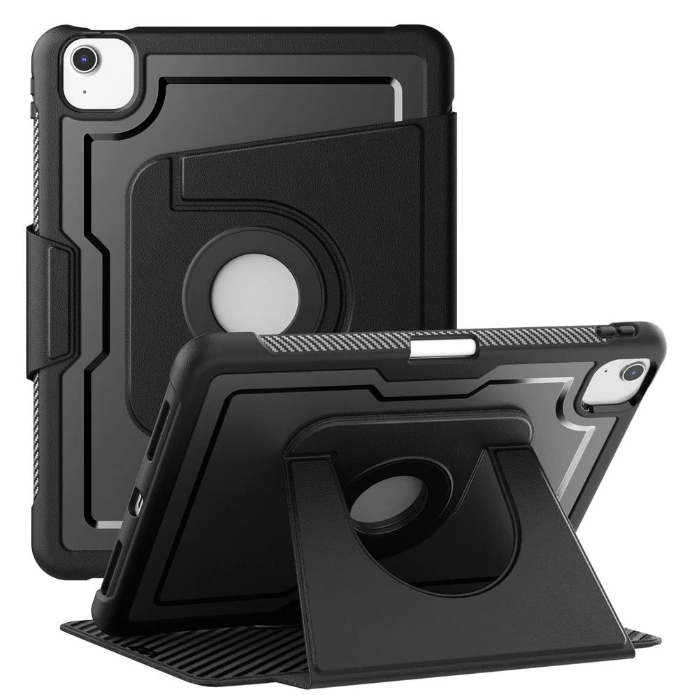 HMC-iPad-A5 | iPad Air 11 (M2) (M3) (M4) / Air 4 2020 / Air 5 2022 / Pro 11 ( 1st / 2nd / 3rd / 4th Gen. ) 2018 / 2020 / 2021 / 2022 | Detachable 360 Degree Rotating Smart Folio Case & PU Leather Cover