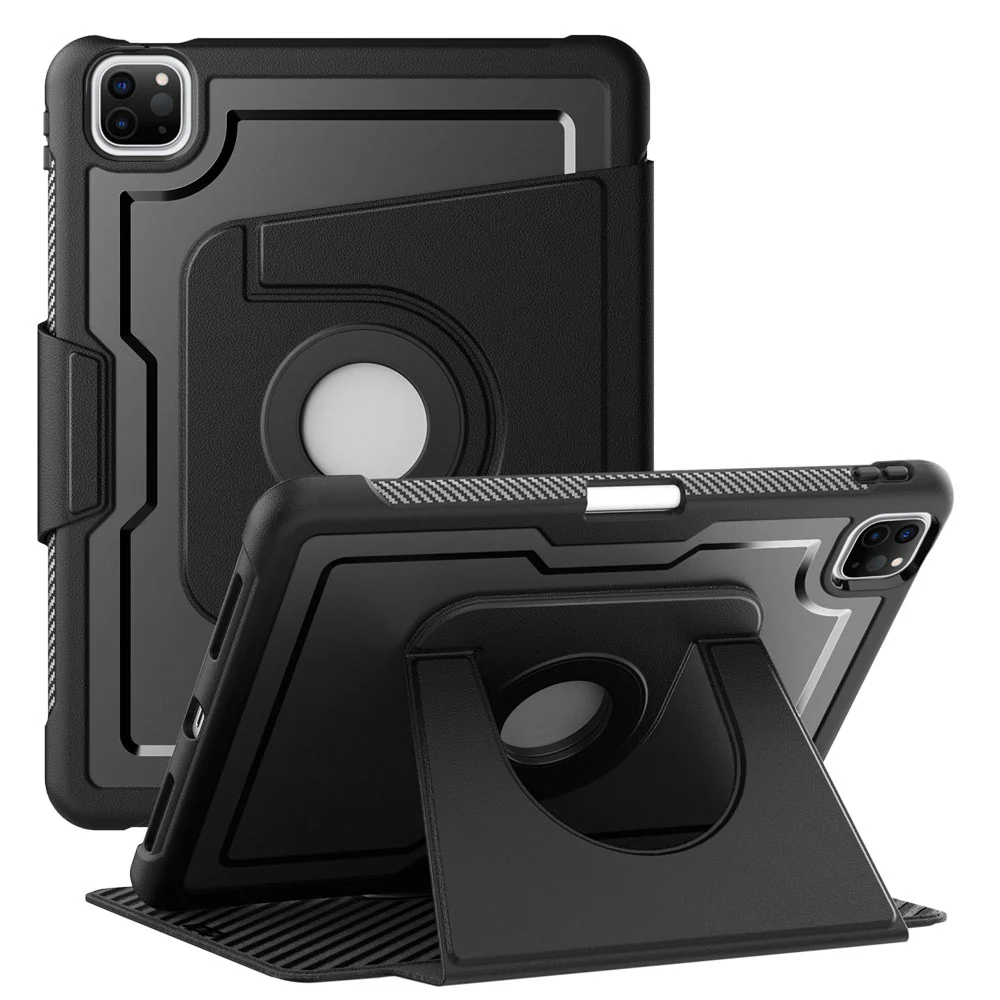 HMC-iPad-A5 | iPad Air 11 (M2) (M3) (M4) / Air 4 2020 / Air 5 2022 / Pro 11 ( 1st / 2nd / 3rd / 4th Gen. ) 2018 / 2020 / 2021 / 2022 | Detachable 360 Degree Rotating Smart Folio Case & PU Leather Cover - Image 2