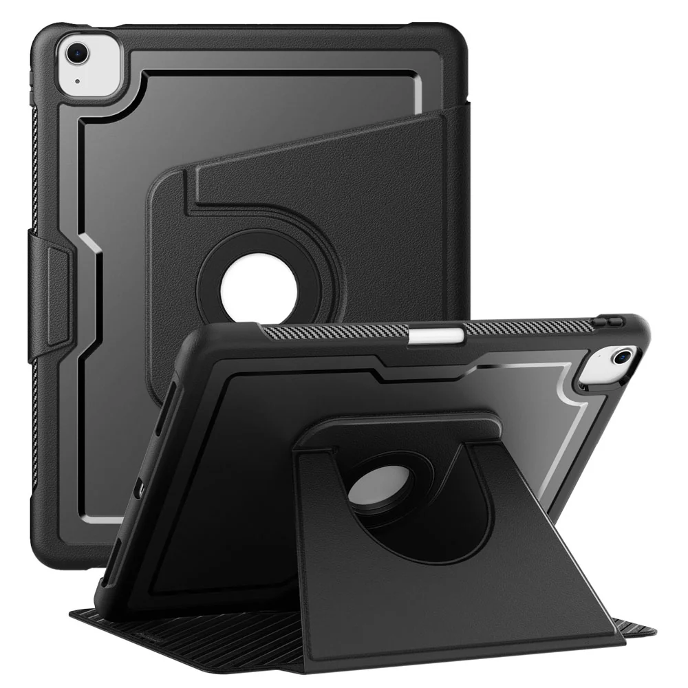 HMC-iPad-A6 | iPad Air 13 (M2) (M3) (M4) / Pro 12.9 ( 3rd / 4th / 5th / 6th Gen. ) 2018 / 2020 / 2021 / 2022 | Detachable 360 Degree Rotating Smart Folio Case & PU Leather Cover