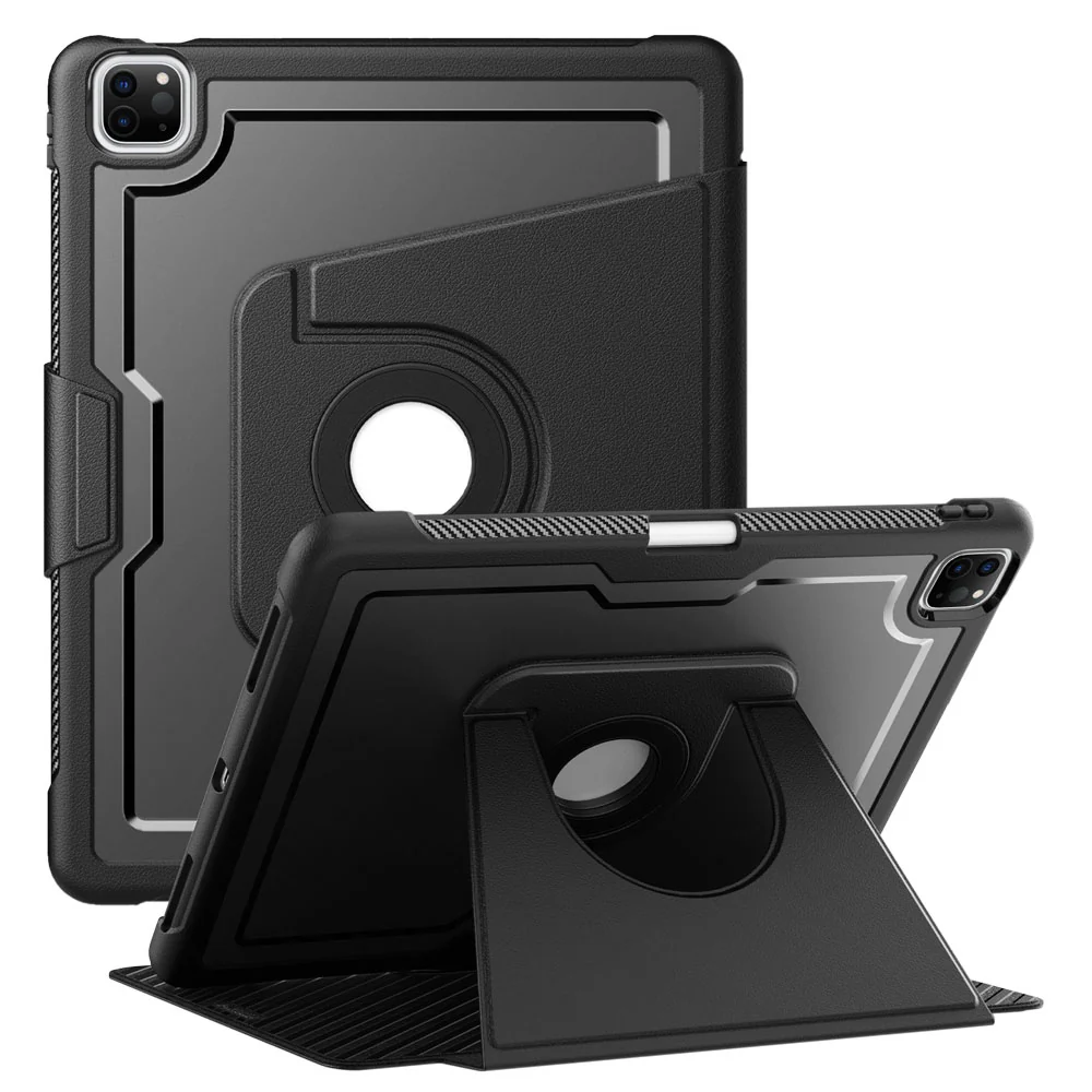 HMC-iPad-A6 | iPad Air 13 (M2) (M3) (M4) / Pro 12.9 ( 3rd / 4th / 5th / 6th Gen. ) 2018 / 2020 / 2021 / 2022 | Detachable 360 Degree Rotating Smart Folio Case & PU Leather Cover - Image 2