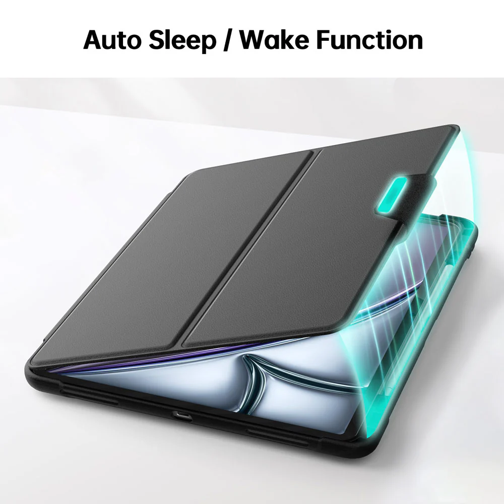 HMC-iPad-A6 | iPad Air 13 (M2) (M3) (M4) / Pro 12.9 ( 3rd / 4th / 5th / 6th Gen. ) 2018 / 2020 / 2021 / 2022 | Detachable 360 Degree Rotating Smart Folio Case & PU Leather Cover - Image 4