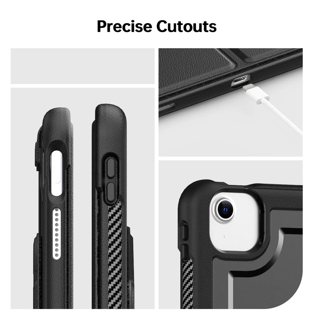 HMC-iPad-A6 | iPad Air 13 (M2) (M3) (M4) / Pro 12.9 ( 3rd / 4th / 5th / 6th Gen. ) 2018 / 2020 / 2021 / 2022 | Detachable 360 Degree Rotating Smart Folio Case & PU Leather Cover - Image 6