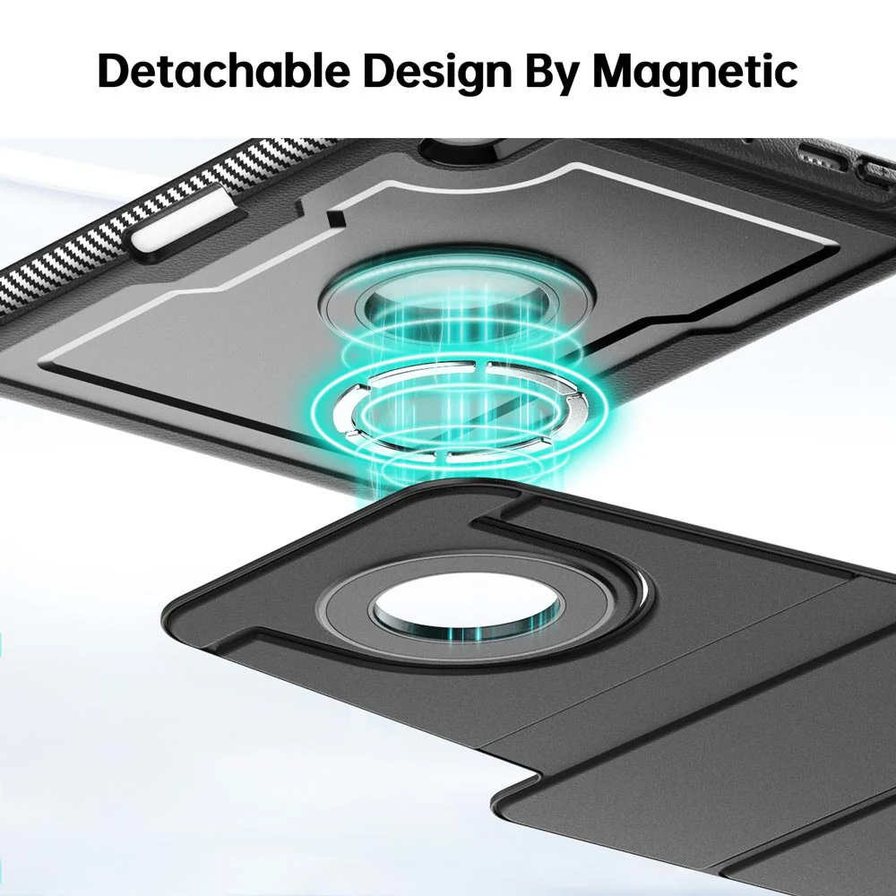 HMC-iPad-M6 | iPad mini 6 | Detachable 360 Degree Rotating Smart Folio Case & PU Leather Cover - Image 2