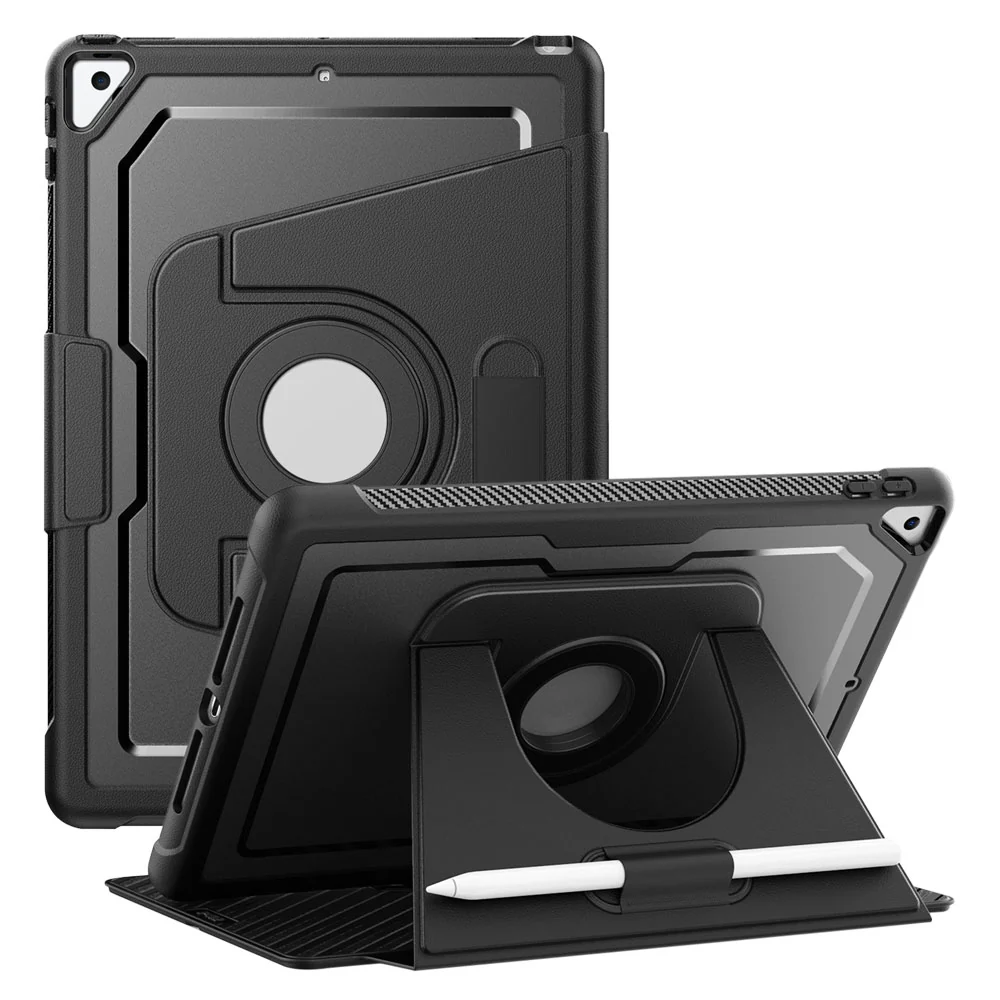 HMC-iPad-N3 | iPad 10.2 (7th & 8th & 9th Gen.) 2019 2020 2021 / Air (3rd Gen.) 2019 / Pro 10.5 2017 | Detachable 360 Degree Rotating Smart Folio Case & PU Leather Cover