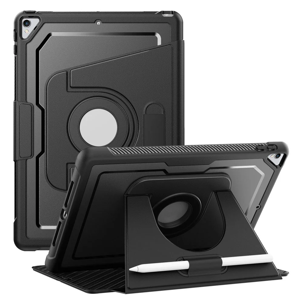 HMC-iPad-N3 | iPad 10.2 (7th & 8th & 9th Gen.) 2019 2020 2021 / Air (3rd Gen.) 2019 / Pro 10.5 2017 | Detachable 360 Degree Rotating Smart Folio Case & PU Leather Cover - Image 2