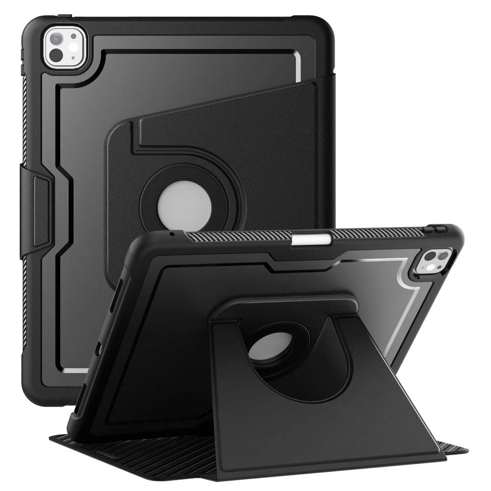 HMC-iPad-PR10 | iPad Pro 13 (M4) / (M5) | Detachable 360 Degree Rotating Smart Folio Case & PU Leather Cover