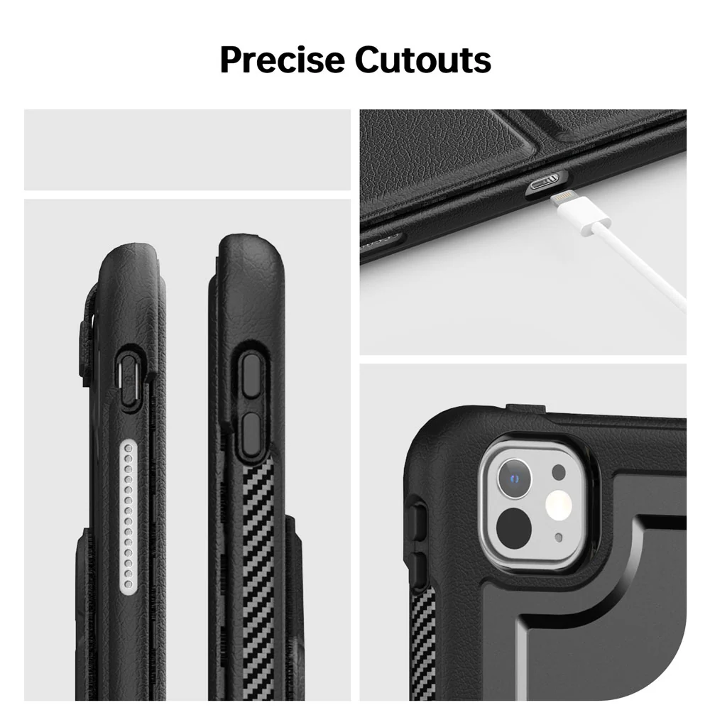 HMC-iPad-PR11 | iPad Pro 11 (M4) / (M5) | Detachable 360 Degree Rotating Smart Folio Case & PU Leather Cover - Image 5