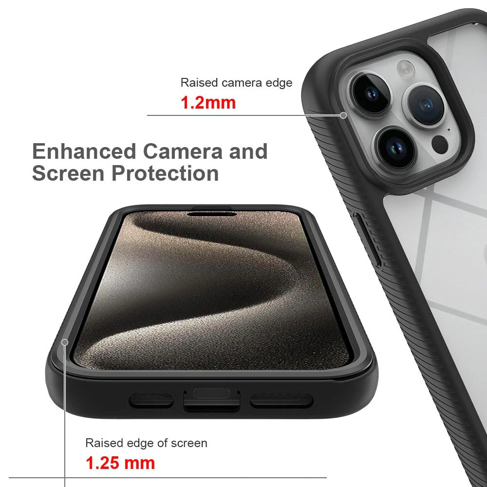 HN-IPH-15PMX | iPhone 15 Pro Max Case | Protection Military Grade Shockproof Drop Proof Cover - Image 3