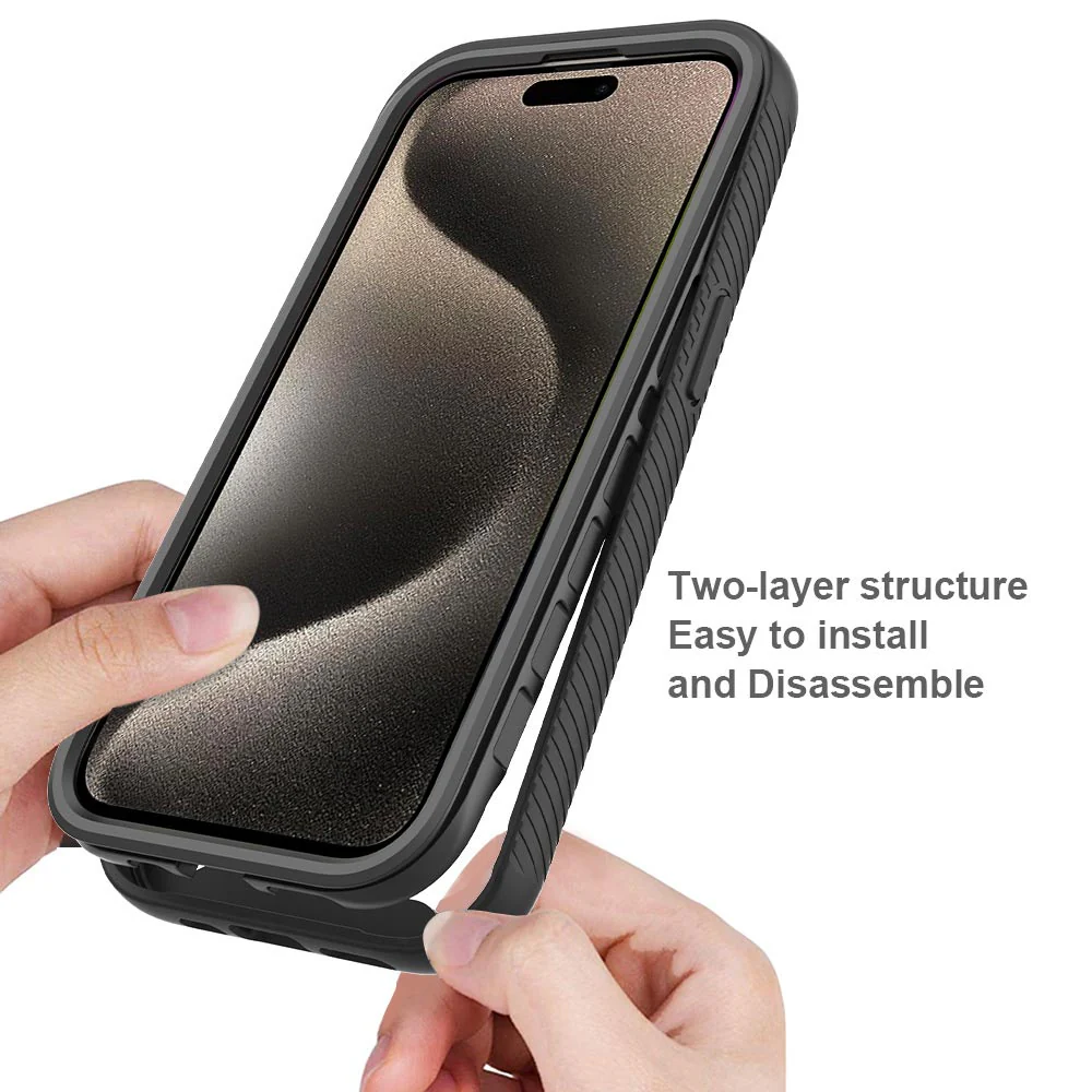HN-IPH-15PMX | iPhone 15 Pro Max Case | Protection Military Grade Shockproof Drop Proof Cover - Image 4