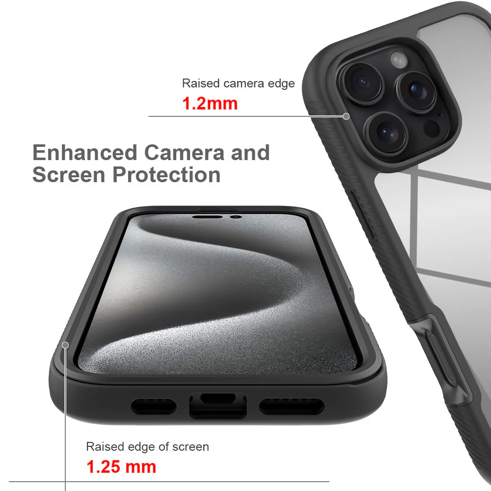 HN-IPH-16PMX | iPhone 16 Pro Max Case | Protection Military Grade Shockproof Drop Proof Cover - Image 3