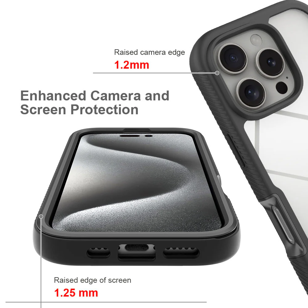HN-IPH-16PRO | iPhone 16 Pro Case | Protection Military Grade Shockproof Drop Proof Cover - Image 3