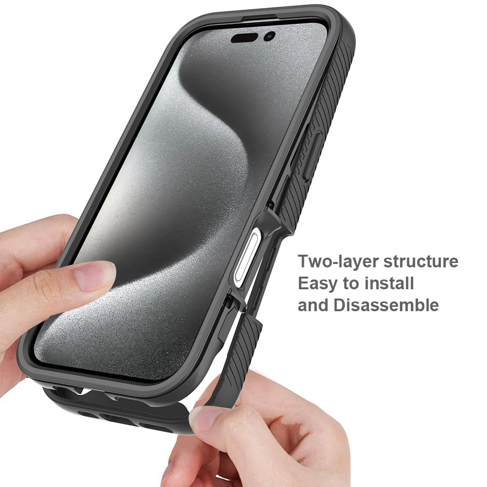 HN-IPH-16PRO | iPhone 16 Pro Case | Protection Military Grade Shockproof Drop Proof Cover - Image 4