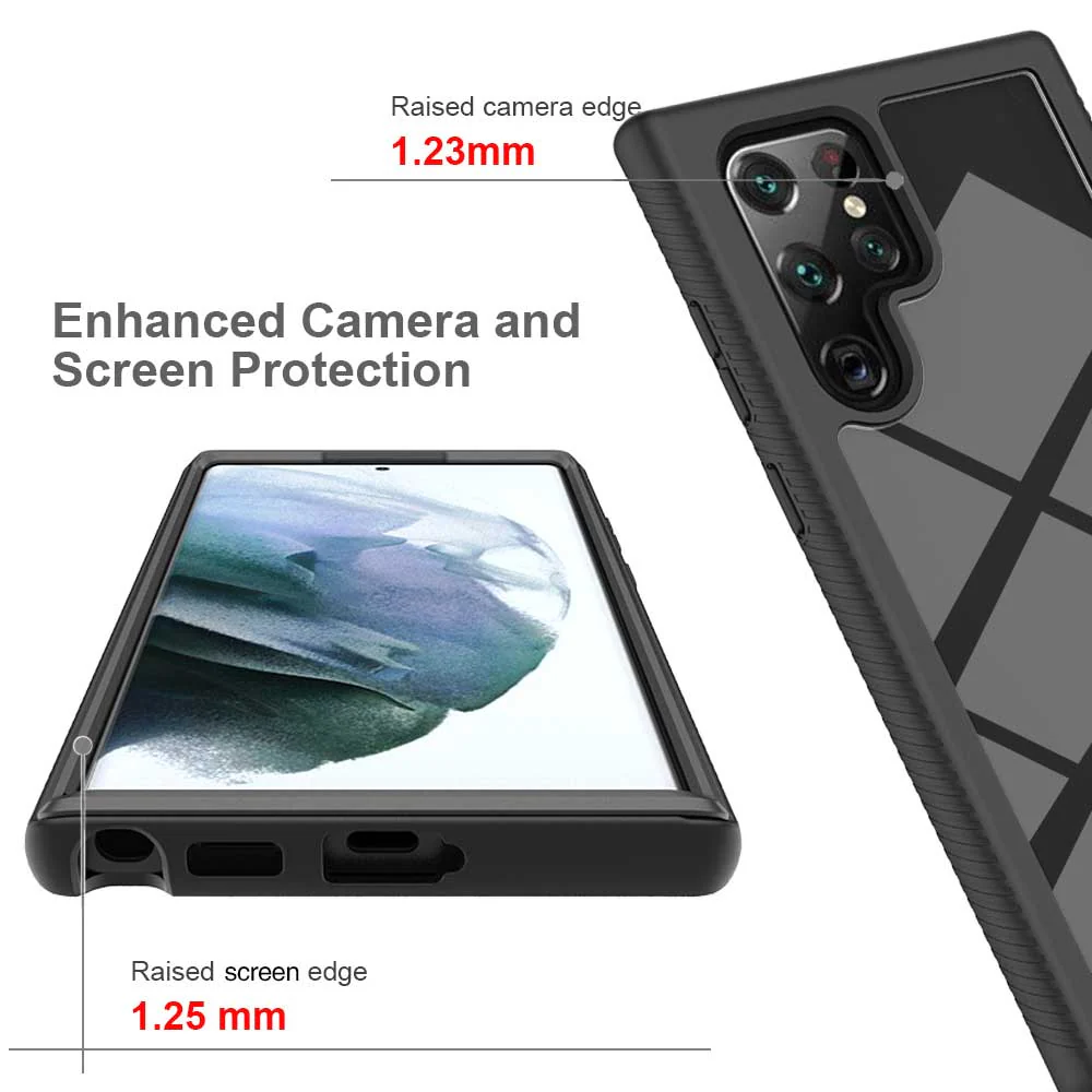 HN-SS22-S22U | Samsung Galaxy S22 Ultra 5G SM-S908 Case | Protection Military Grade Shockproof Drop Proof Cover - Image 3