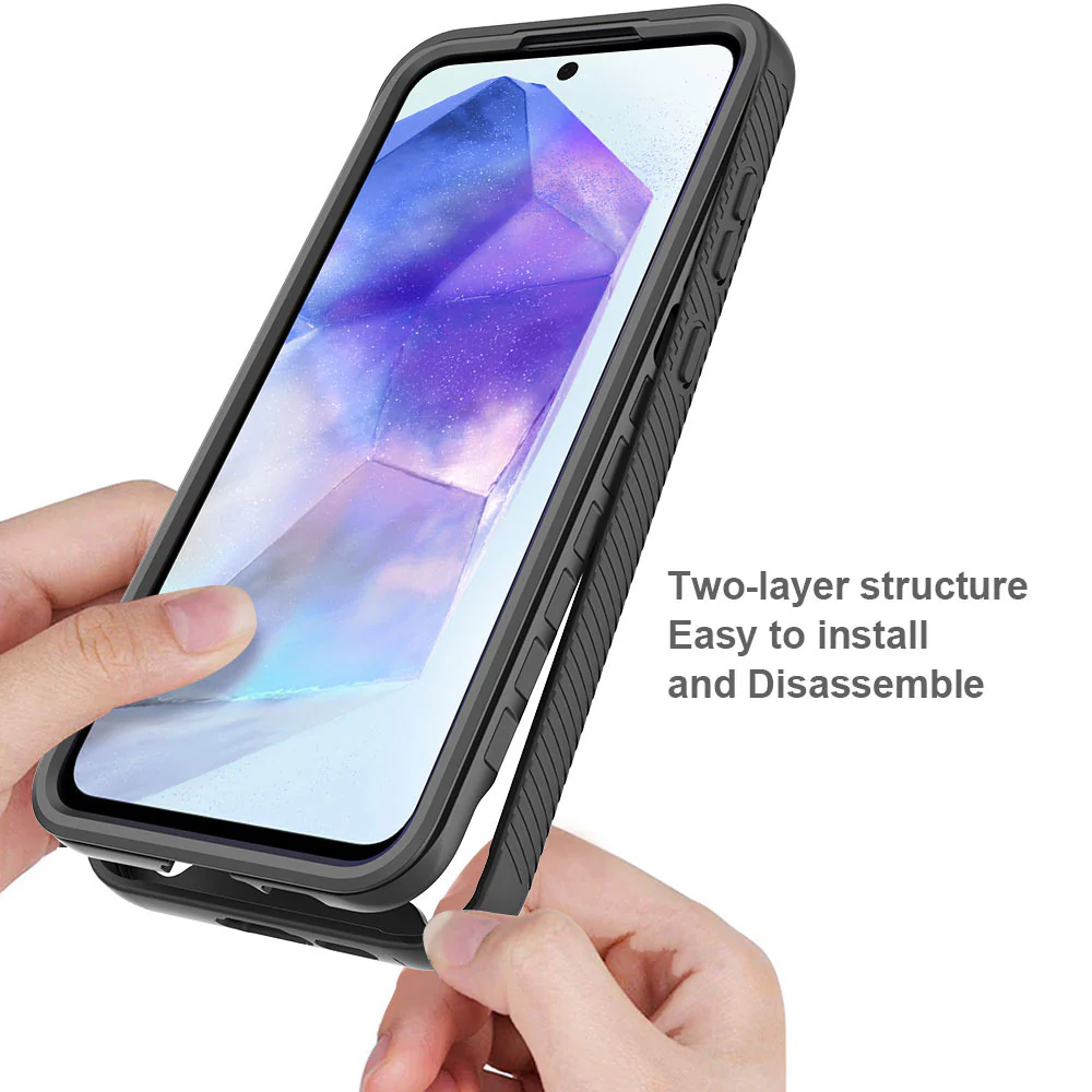 HN-SS24-A555G | Samsung Galaxy A55 5G SM-A556 Case | Protection Military Grade Shockproof Drop Proof Cover - Image 4