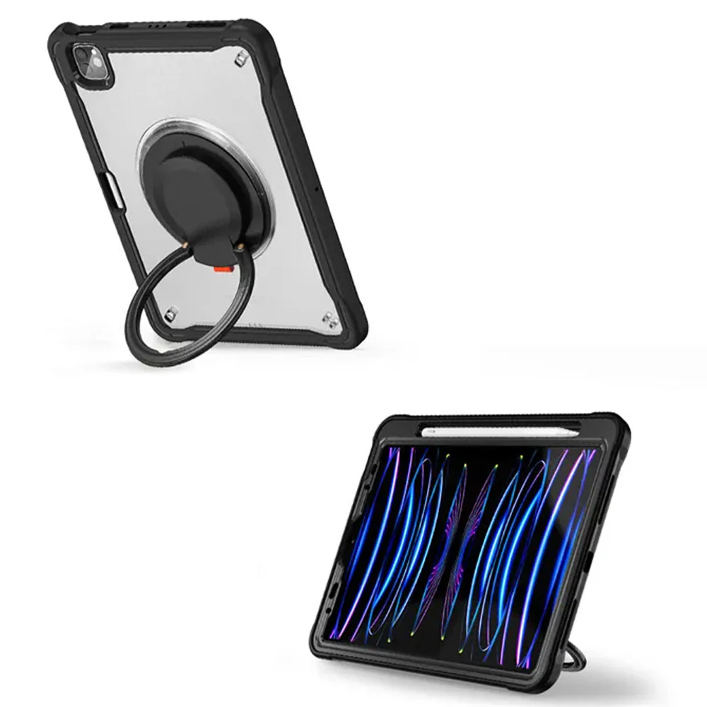HON-iPad-A6 | iPad Air 13 (M2) / (M3) / (M4) | Rugged Case with Kick-Stand and Folding Grip - Image 2