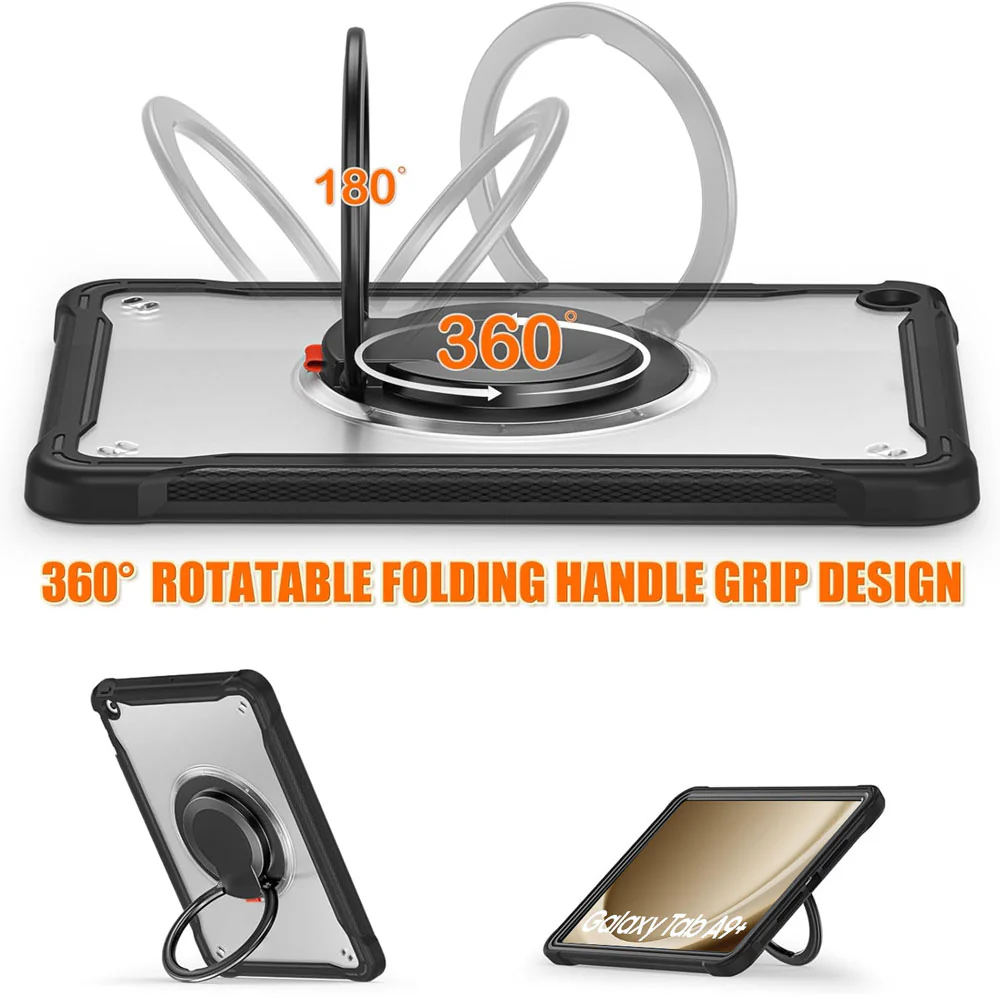 HON-SS-X230 | Samsung Galaxy Tab A11+ A11 Plus ( 11" ) SM-X230 / SM-X235 / SM-X236 / SM-X238 | Rugged Case with Kick-Stand and Folding Grip - Image 2