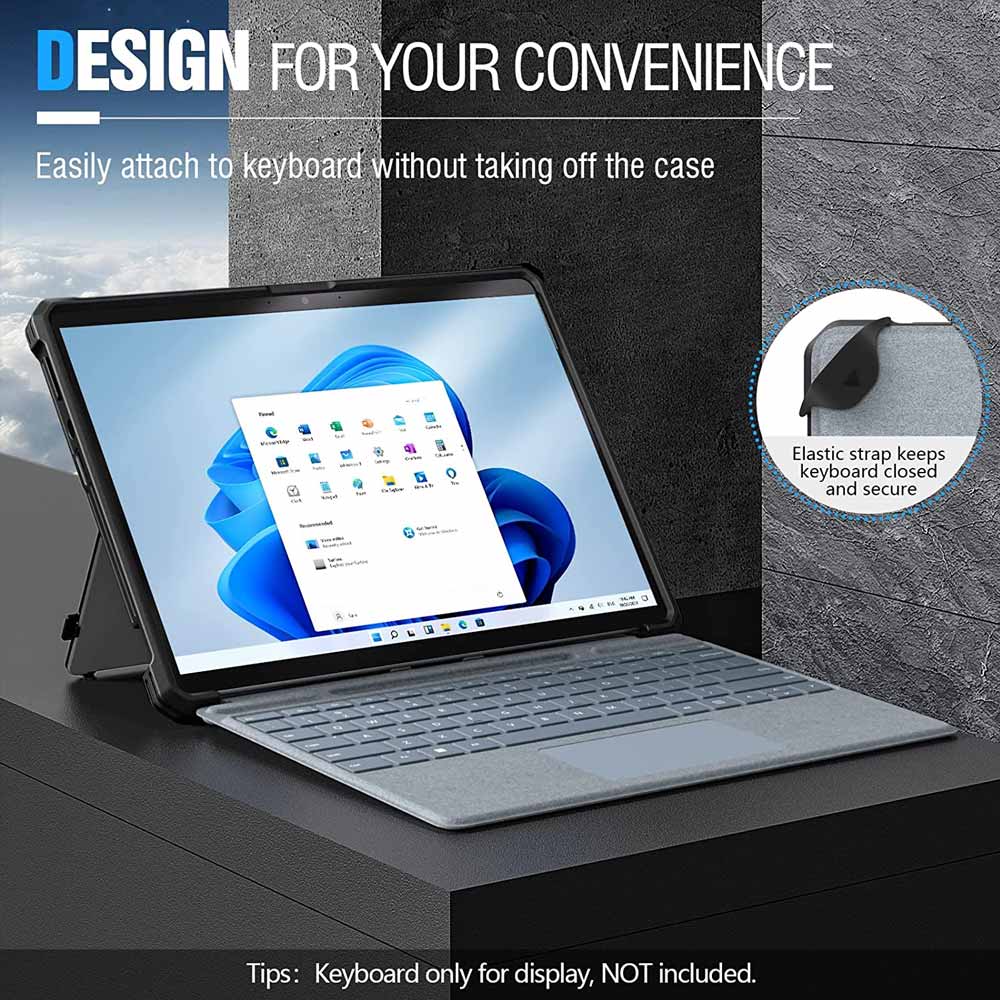 HPC-MS-SFP8 | Microsoft Surface Pro 8 | Shockproof Case with Handstrap - Image 2