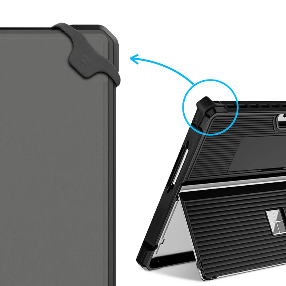 HPC-MS-SFPR9 | Microsoft Surface Pro 11 / 10 / 9 | Shockproof Case with Handstrap - Image 4