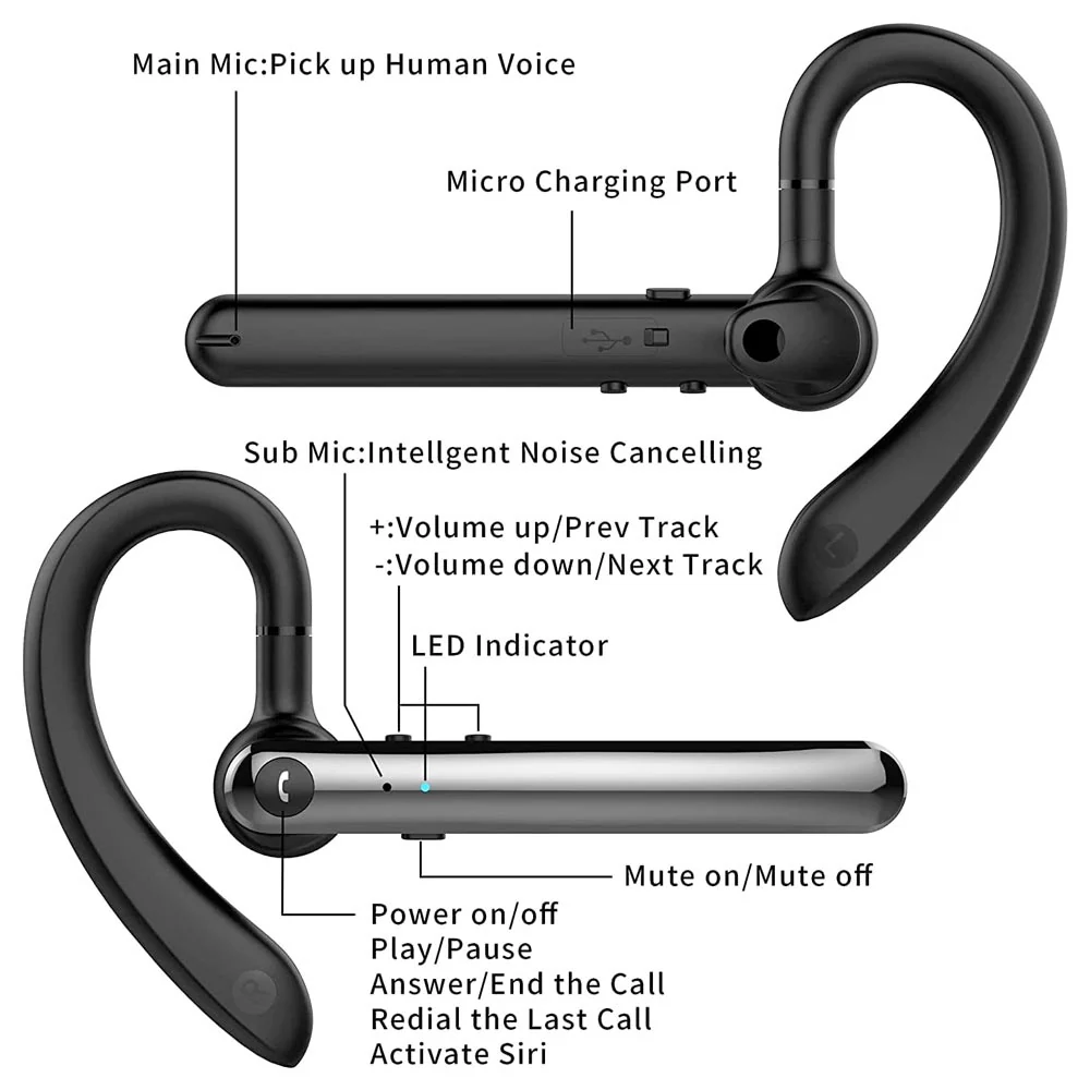 HPH-BS02 | Noise Canceling Bluetooth Earpiece - Image 5