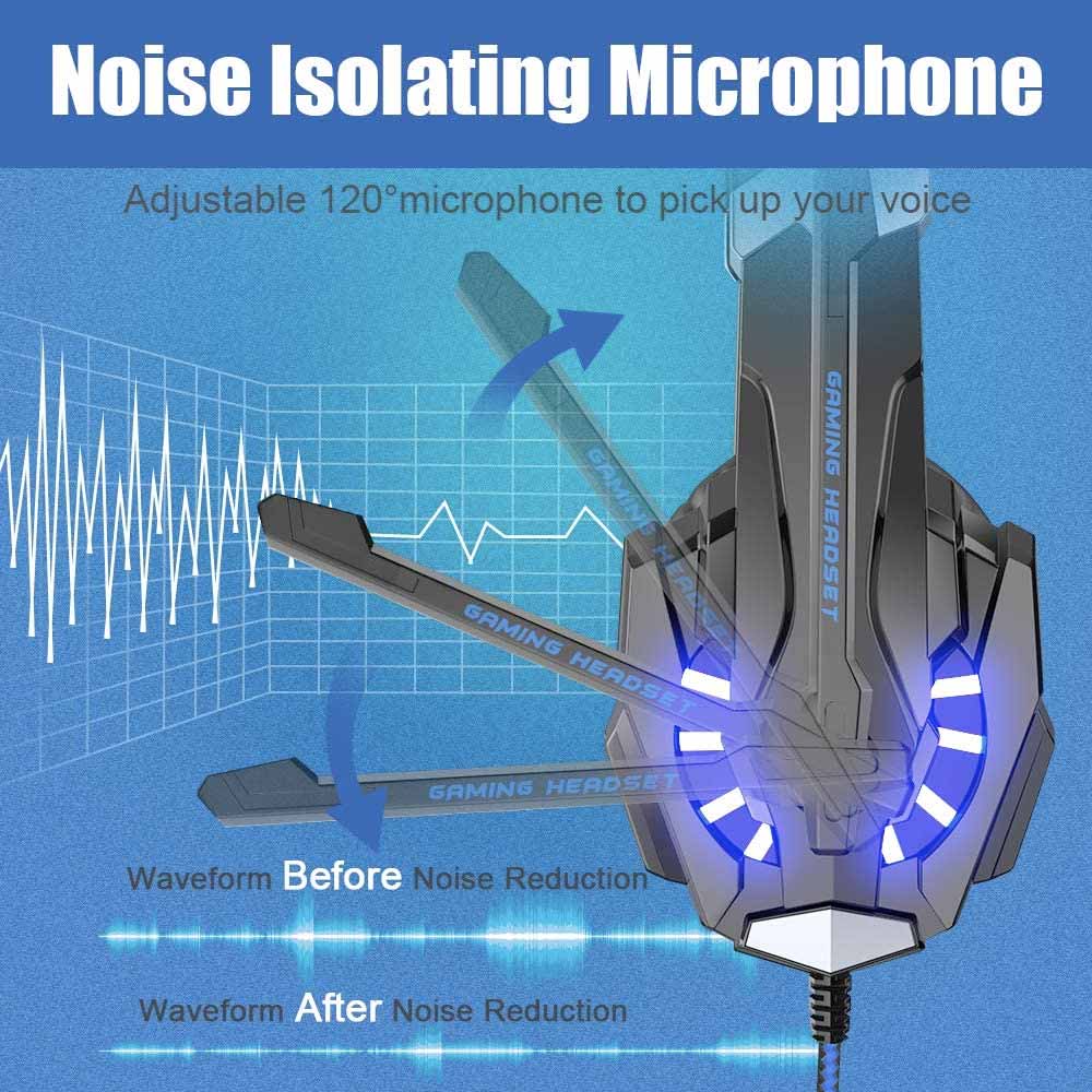 HPH-GM01 | Gaming Headset With Mic & LED Light - Image 4