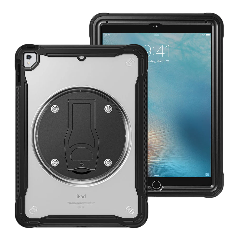 HVN-iPad-N2 | iPad Pro 9.7 2016 | 2 Layers Protective Rugged Case with VESA 75x75mm Mounting Holes & Kick-stand
