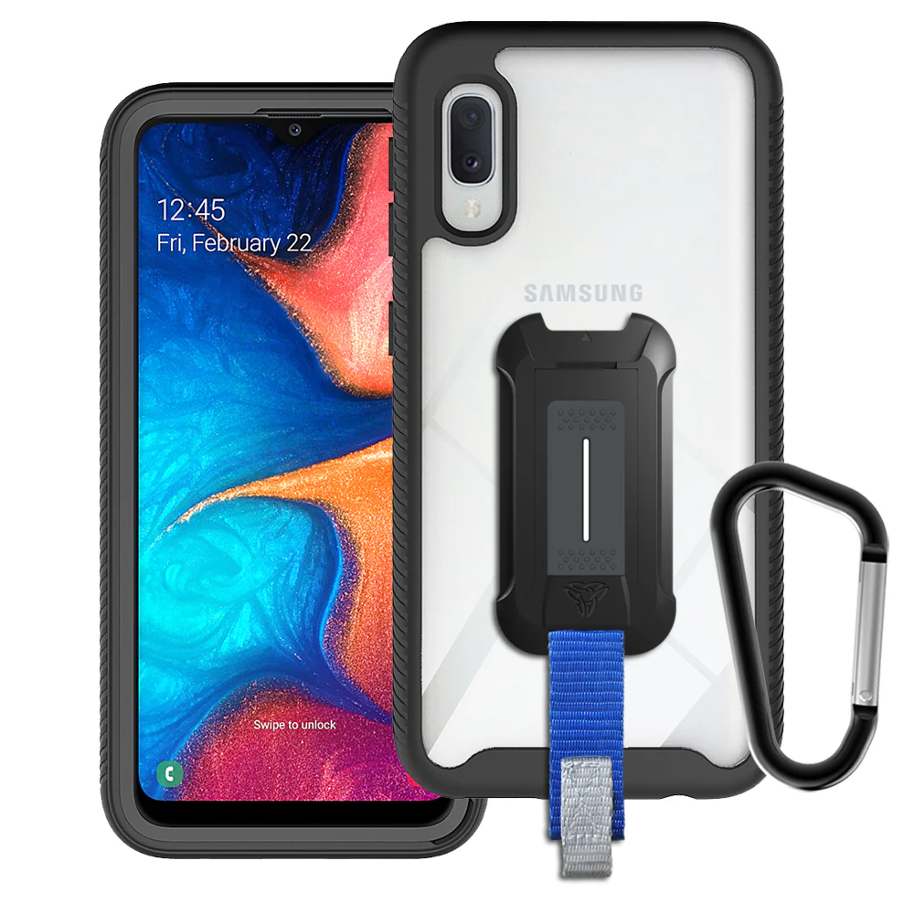 HX-A10E-BK | Samsung Galaxy A10e Case | Protection Military Grade w/ KEY Mount & Carabiner