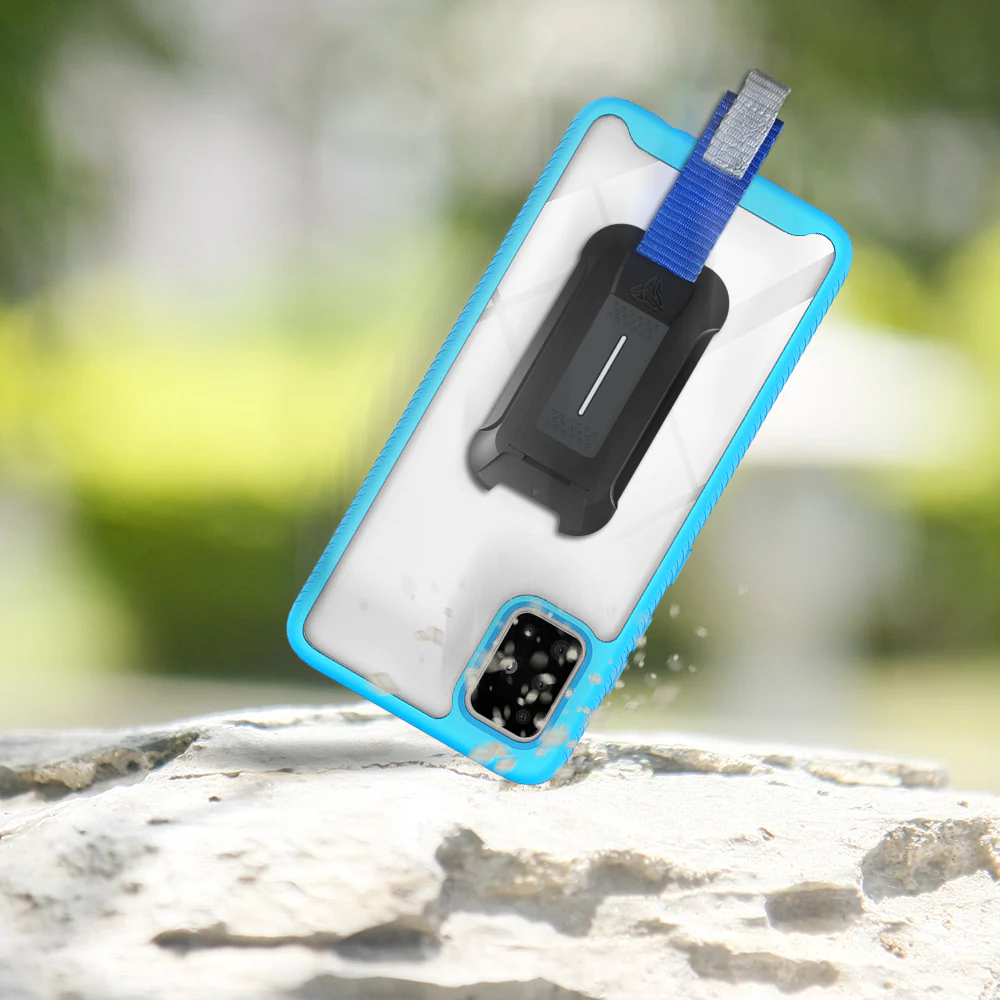 HX-A71-BL | Samsung Galaxy A71 ( NOT for A71 5G) Case | Protection Military Grade w/ KEY Mount & Carabiner -Sky Blue - Image 9