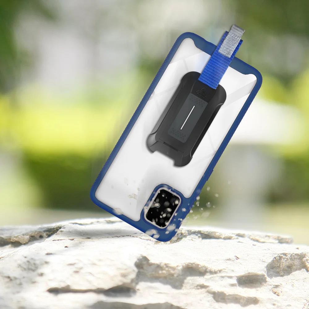 HX-A71-NY | Samsung Galaxy A71 ( NOT for A71 5G) Case | Protection Military Grade w/ KEY Mount & Carabiner -Navy - Image 9
