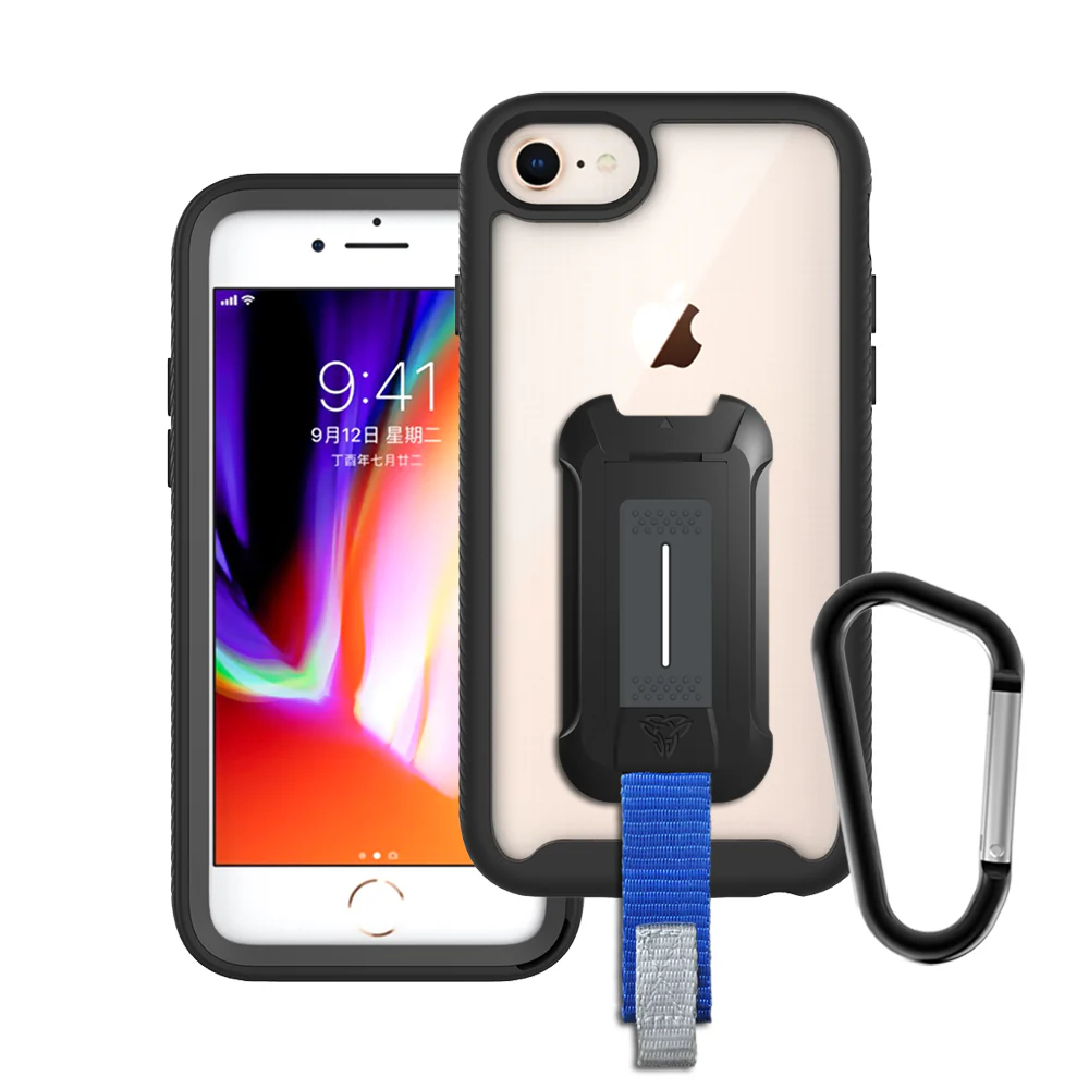 HX-iP678-BK | iPhone 6 / iPhone 6s Case | Protection Military Grade w/ KEY Mount & Carabiner