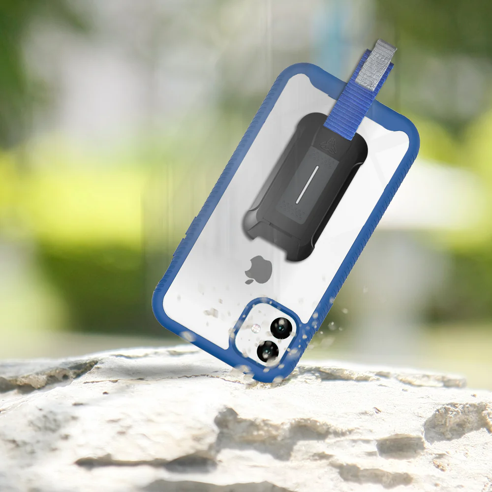 HX-IPH-11-NY | iPhone 11 Case 6.1 | Protection Military Grade w/ KEY Mount & Carabiner -Navy - Image 8