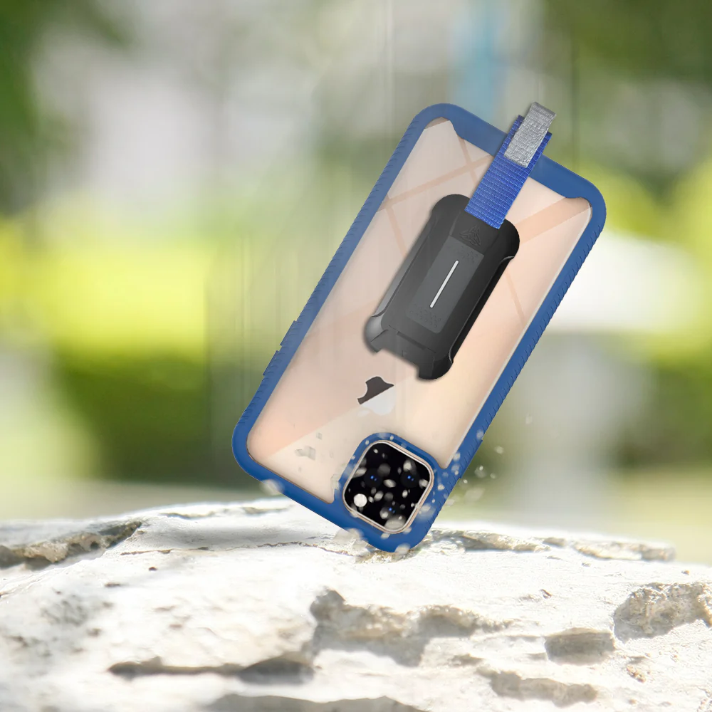 HX-IPH-11PMX-BL | iPhone 11 Pro Max Case 6.5 | Protection Military Grade w/ KEY Mount & Carabiner -Sky Blue - Image 9