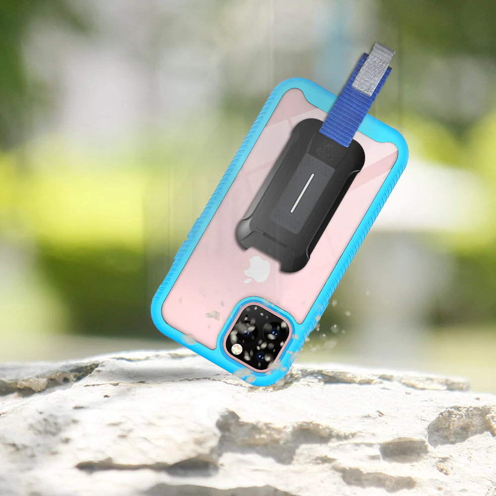 HX-IPH-11PRO-BL | iPhone 11 Pro Case 5.8 | Protection Military Grade w/ KEY Mount & Carabiner -Sky Blue - Image 8