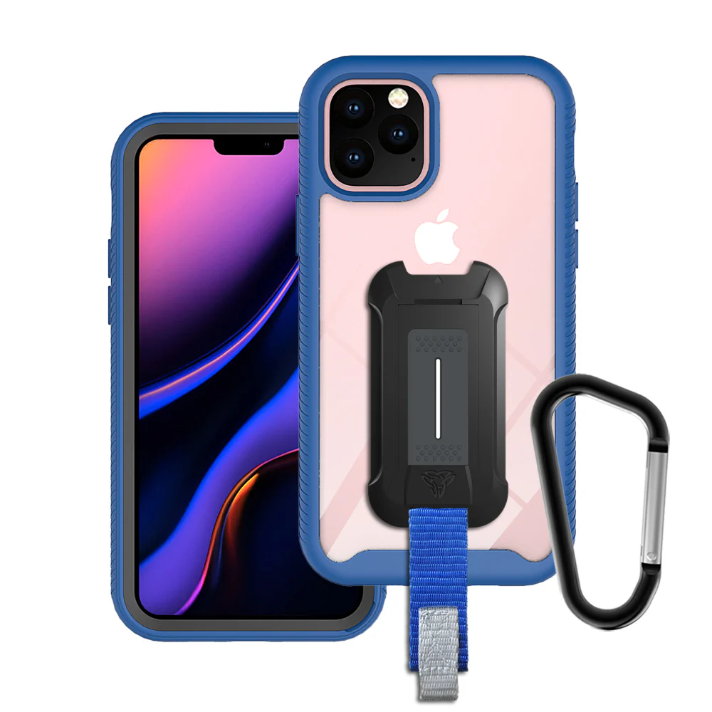 HX-IPH-11PRO-NY | iPhone 11 Pro Case 5.8 | Protection Military Grade w/ KEY Mount & Carabiner -Navy
