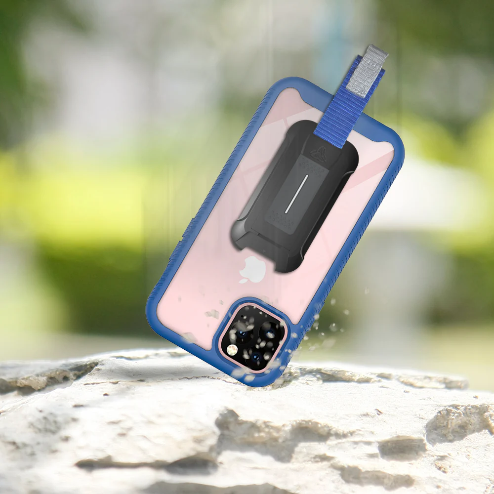 HX-IPH-11PRO-NY | iPhone 11 Pro Case 5.8 | Protection Military Grade w/ KEY Mount & Carabiner -Navy - Image 8