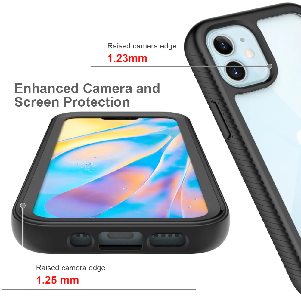 HX-IPH-12 | iPhone 12 | Protection Military Grade w/ KEY Mount & Carabiner -Black - Image 7