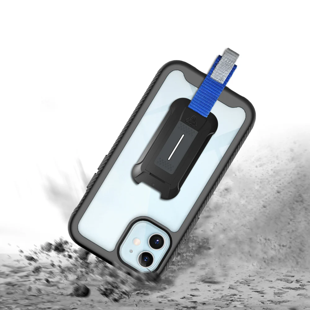 HX-IPH-12 | iPhone 12 | Protection Military Grade w/ KEY Mount & Carabiner -Black - Image 9
