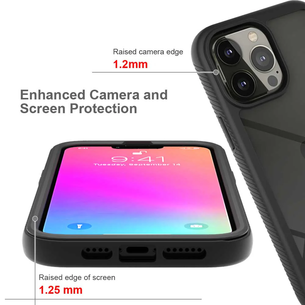 HX-IPH-13PMX | iPhone 13 Pro Max Case | Protection Military Grade w/ KEY Mount & Carabiner -Black - Image 10