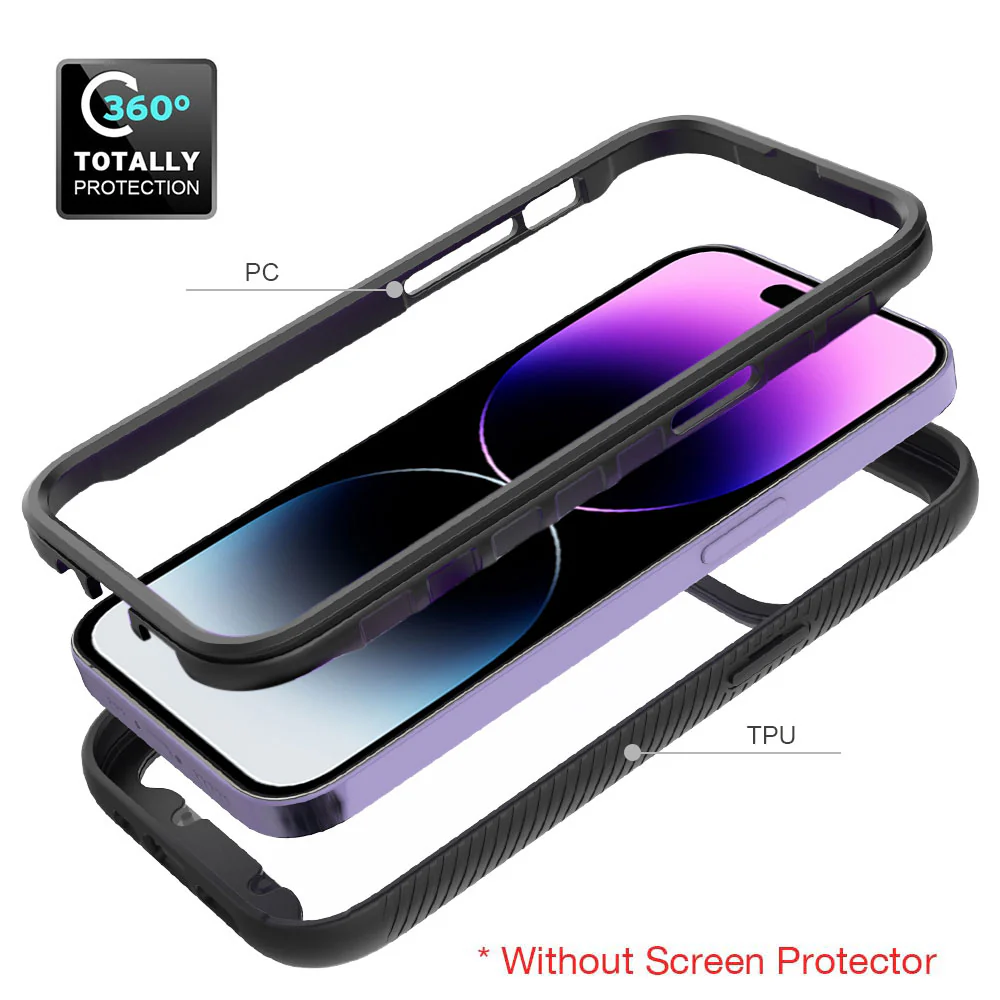 HX-IPH-14PRO | iPhone 14 Pro Case | Protection Military Grade w/ KEY Mount & Carabiner -Black - Image 8