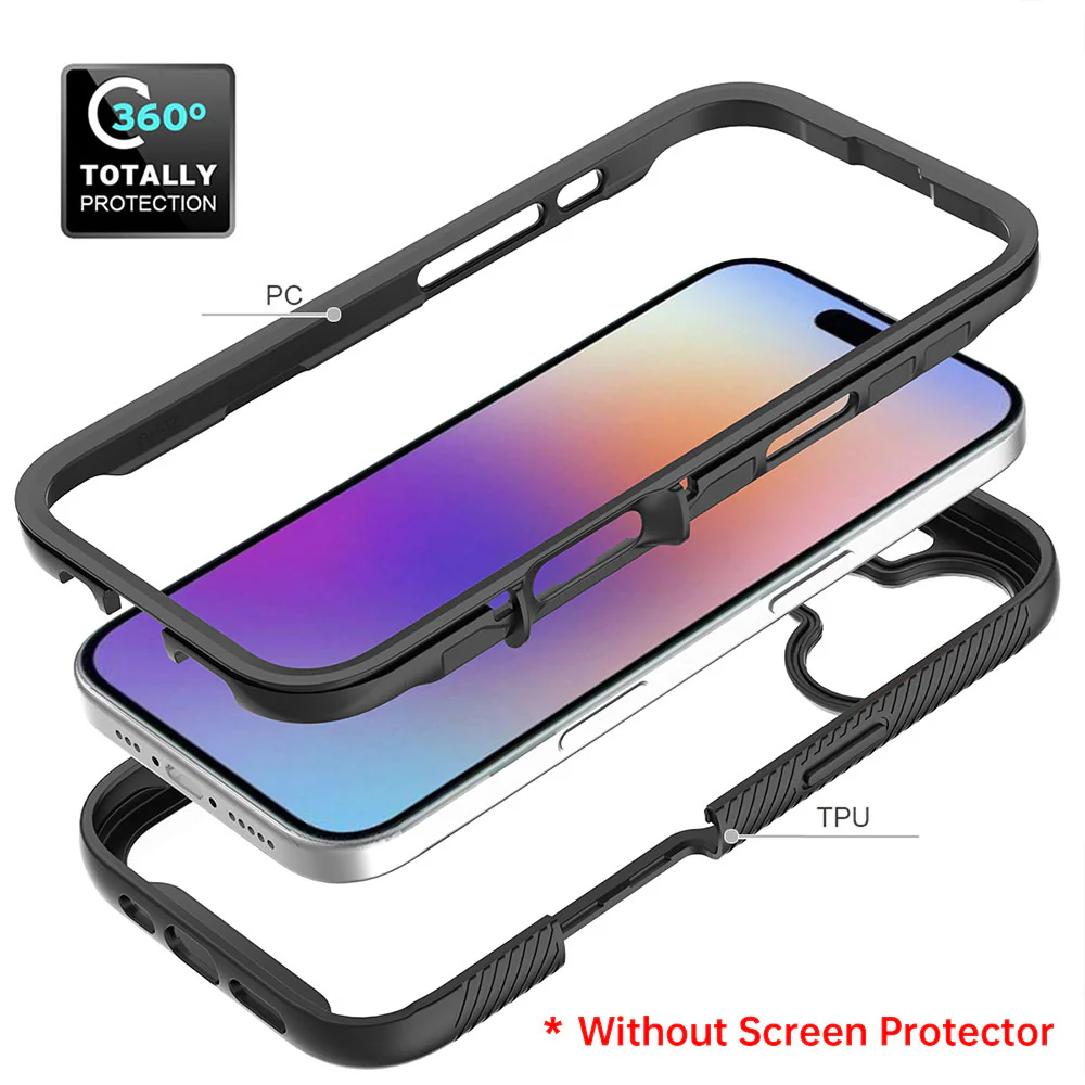 HX-IPH-17 | iPhone 17 Case | Protection Military Grade w/ KEY Mount & Carabiner -Black - Image 7