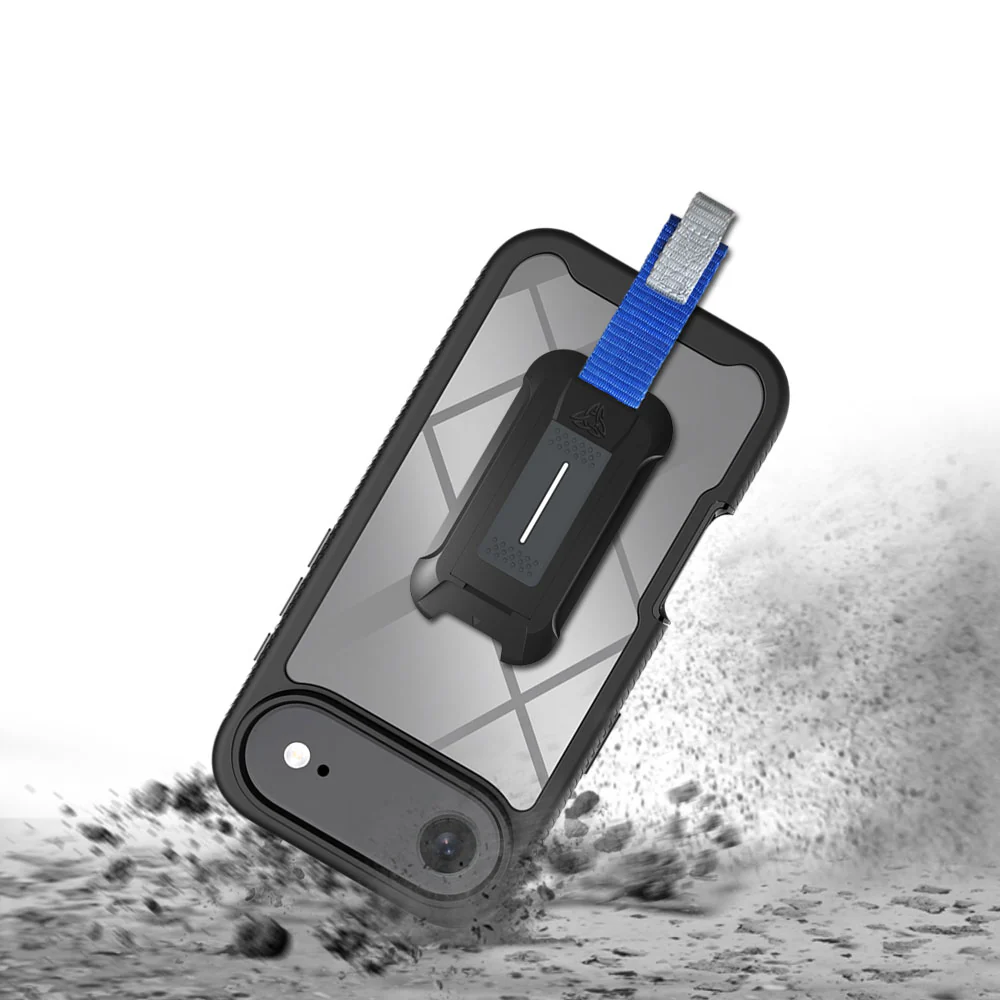 HX-IPH-17AIR | iPhone Air / 17 Air Case | Protection Military Grade w/ KEY Mount & Carabiner -Black - Image 9
