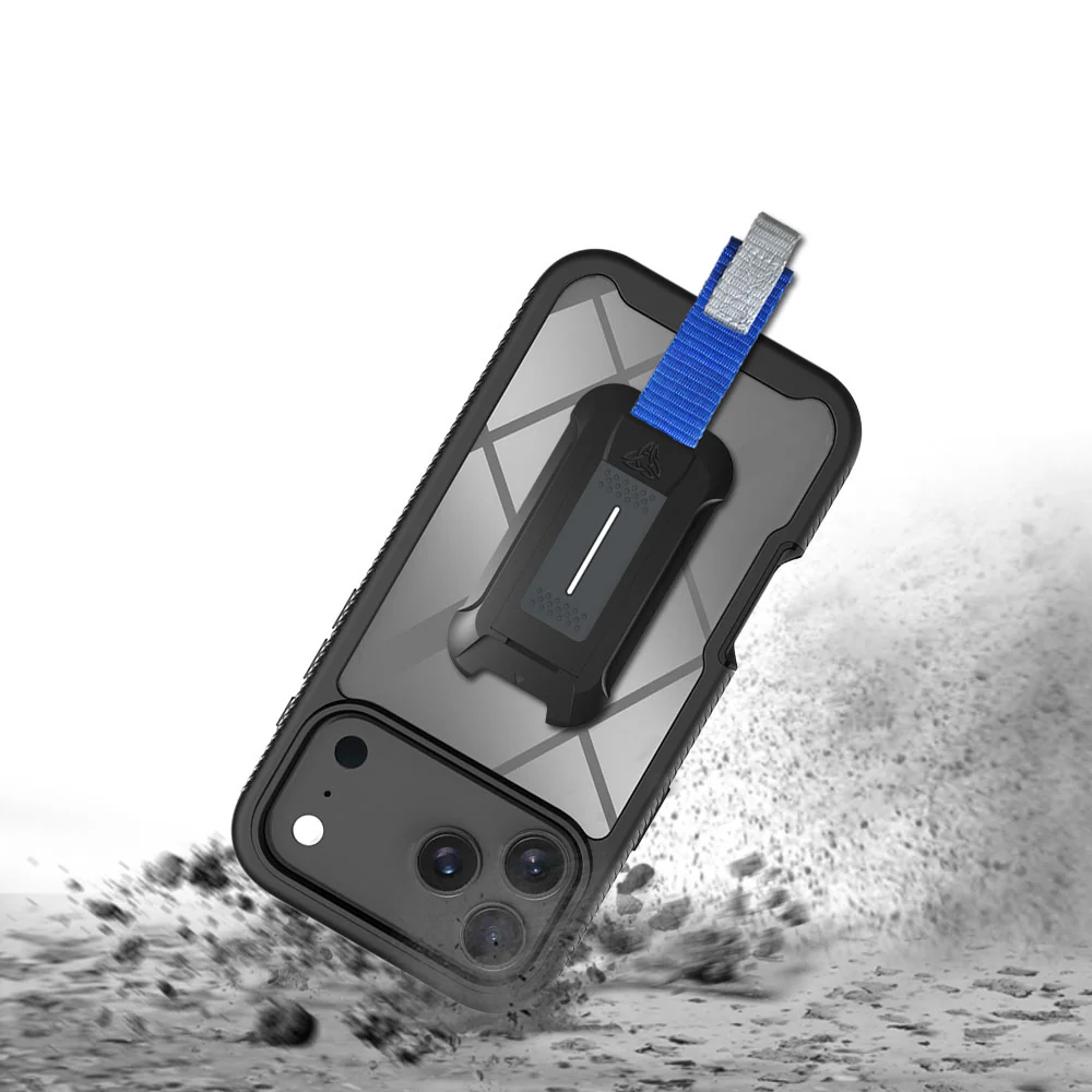 HX-IPH-17PMX | iPhone 17 Pro Max Case | Protection Military Grade w/ KEY Mount & Carabiner -Black - Image 9