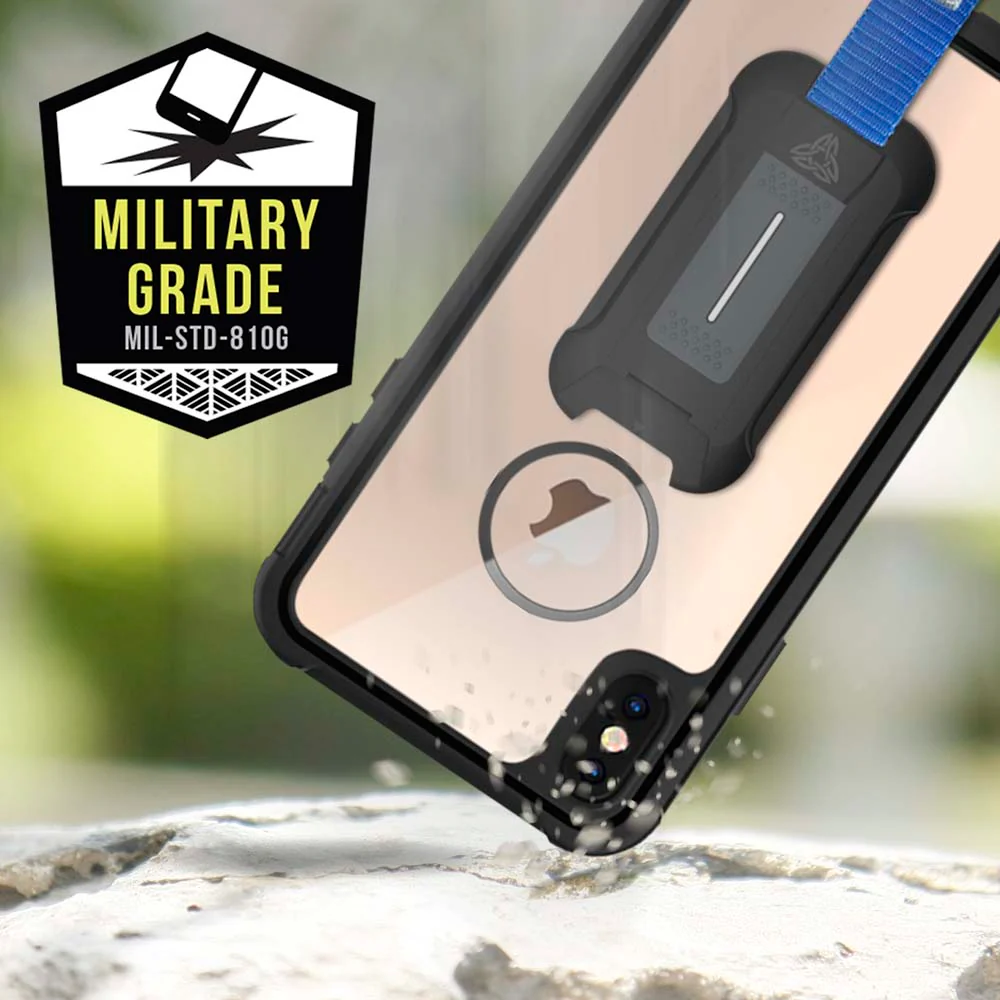 HX-IPHXM-BK | iPhone XS MAX Case | 360 Protection Military Grade w/ KEY Mount & Carabiner - Image 2