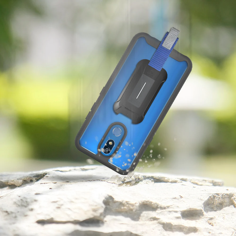 HX-K40-BK | LG K40 / LG K12 Plus / LG X4(2019) Case | Protection Military Grade w/ KEY Mount & Carabiner - Image 7